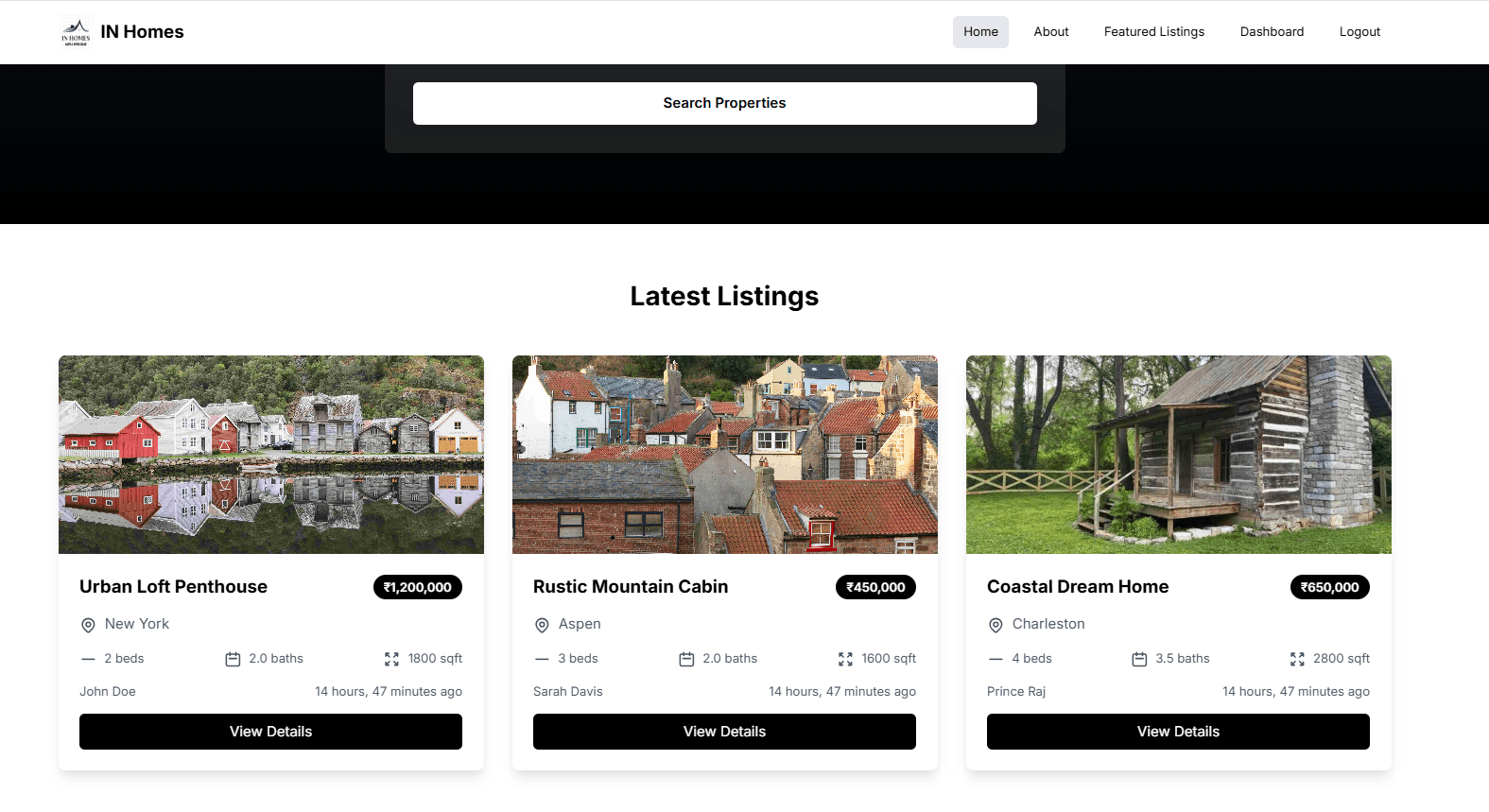 IN Homes Real Estate Platform